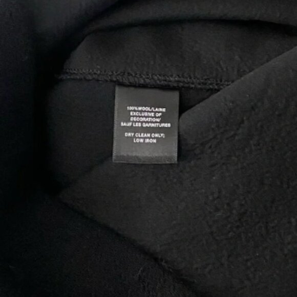 Lafayette 148 New York Black Henora Wool Shift Dress w/ Charmeuse Piping Size L - Picture 3 of 4